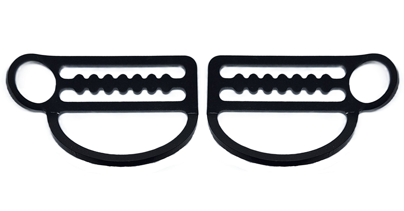 Stopka s D kroužkem a okem pravá/levá černá.