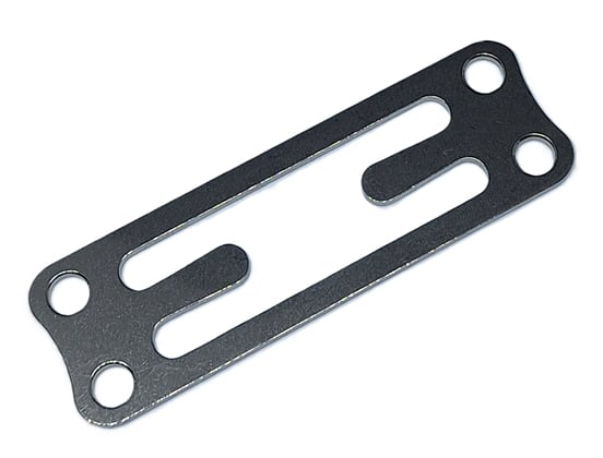 Stopka s otvory pro 5 mm gumolano otevřená. 