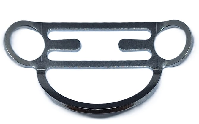 Stopka s D kroužkem a dvojitým okem otevřená.