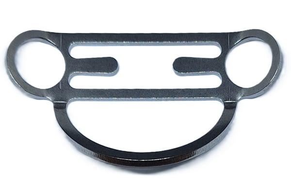 Stopka s D kroužkem a dvojitým okem otevřená.