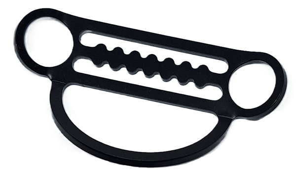 Stopka s D kroužkem a dvojitým okem černá.