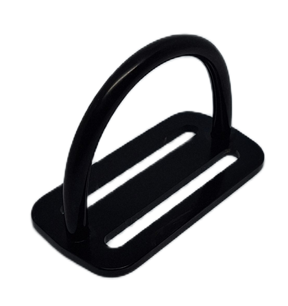 Stopka s D-kroužkem černá.