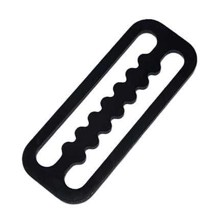 Stopka zubatá nerezová černá.